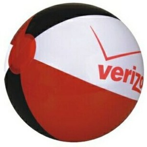16" Inflatable Red/Black/White Beach Ball 1 16" Inflatable Red/Black/White Beach Ball 1