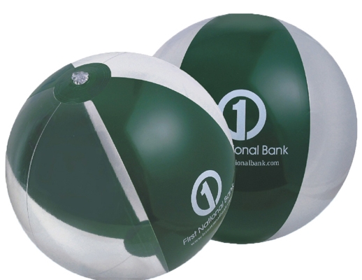16" Inflatable Forest Green/Clear Beach Ball 1 16" Inflatable Forest Green/Clear Beach Ball 1