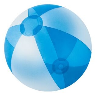 Inflatable Opaque White/Translucent Blue Beach Ball (16") 1 Inflatable Opaque White/Translucent Blue Beach Ball (16") 1