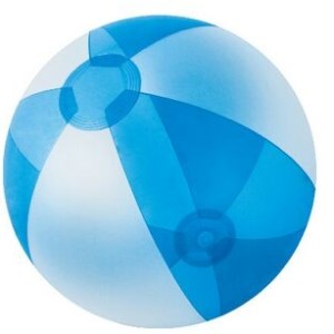Inflatable Opaque White/Translucent Blue Beach Ball (16") 1 Inflatable Opaque White/Translucent Blue Beach Ball (16") 1