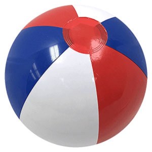 16" Inflatable Beach Ball (Blue/Red/White) 1 16" Inflatable Beach Ball (Blue/Red/White) 1
