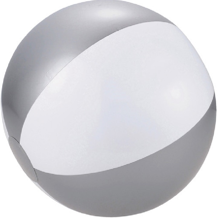 16"Deflated Inflatable Silver and White Beach Ball 1 16"Deflated Inflatable Silver and White Beach Ball 1