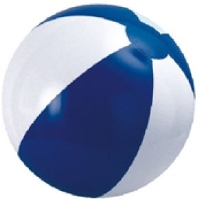 6" Alternating Blue and White Inflatable Beach Ball 1 6" Alternating Blue and White Inflatable Beach Ball 1