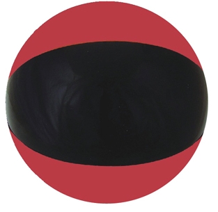16" Inflatable Ruby Red and Black Beach Ball 1 16" Inflatable Ruby Red and Black Beach Ball 1