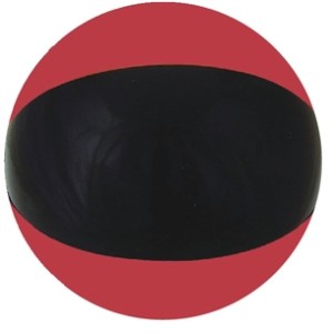 16" Inflatable Ruby Red and Black Beach Ball 1 16" Inflatable Ruby Red and Black Beach Ball 1