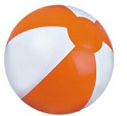 9" Inflatable Beach Ball (Orange/White) 1 9" Inflatable Beach Ball (Orange/White) 1