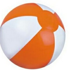 9" Inflatable Beach Ball (Orange/White) 1 9" Inflatable Beach Ball (Orange/White) 1