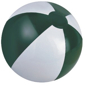 12" Inflatable Alternating Forest Green/White Beach Ball 1 12" Inflatable Alternating Forest Green/White Beach Ball 1