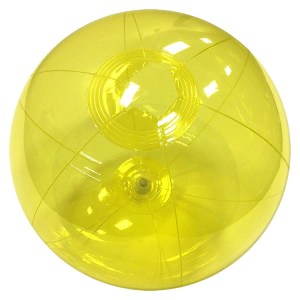 12" Inflatable Translucent Yellow Beach Ball 1 12" Inflatable Translucent Yellow Beach Ball 1