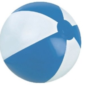 6" Alternating Light Blue and White Inflatable Beach Ball 1 6" Alternating Light Blue and White Inflatable Beach Ball 1