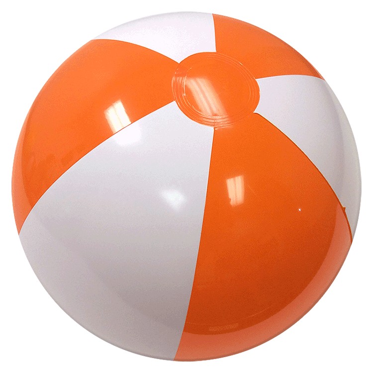 36" Alternating Orange and White Inflatable Beach Ball 1 36" Alternating Orange and White Inflatable Beach Ball 1