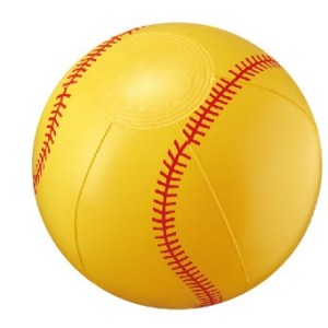 6" Inflatable Yellow Softball Beach Ball 1 6" Inflatable Yellow Softball Beach Ball 1