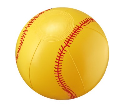 6" Inflatable Yellow Softball Beach Ball 1 6" Inflatable Yellow Softball Beach Ball 1