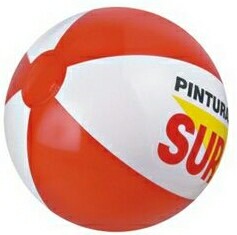 9" Inflatable Beach Ball (Red/White) 1 9" Inflatable Beach Ball (Red/White) 1