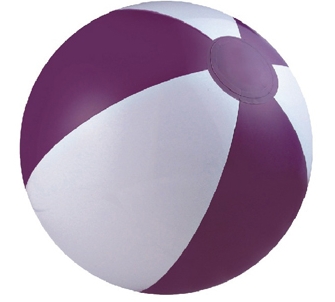 16" Inflatable Purple and White Beach Ball 1 16" Inflatable Purple and White Beach Ball 1