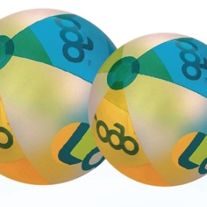 Inflatable Translucent Lime Green/Orange/Teal with Opaque White Beach Ball (16") 1 Inflatable Translucent Lime Green/Orange/Teal with Opaque White Beach Ball (16") 1