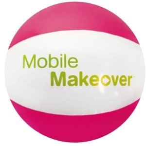 16" Inflatable Hot Pink and White Beach Ball 1 16" Inflatable Hot Pink and White Beach Ball 1