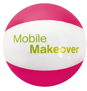 16" Inflatable Hot Pink and White Beach Ball 1 16" Inflatable Hot Pink and White Beach Ball 1