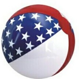 6" Inflatable Patriotic Star Beach Ball 1 6" Inflatable Patriotic Star Beach Ball 1