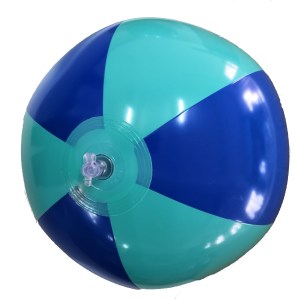 16"Deflated Inflatable Teal and Blue Beach Ball 1 16"Deflated Inflatable Teal and Blue Beach Ball 1