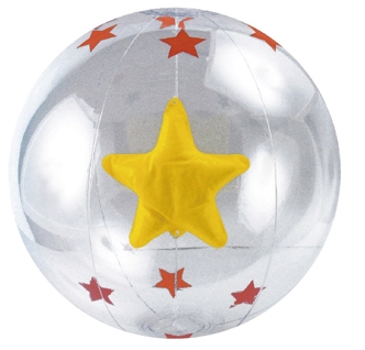16" Inflatable Transparent Beach Ball w/ Star Insert 1 16" Inflatable Transparent Beach Ball w/ Star Insert 1