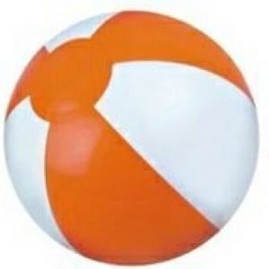 6" Inflatable Beach Ball (Orange/White) 1 6" Inflatable Beach Ball (Orange/White) 1