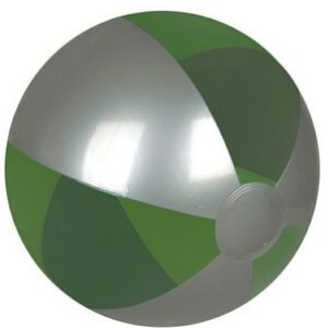 Inflatable Translucent Green/Silver Beach Ball (16") 1 Inflatable Translucent Green/Silver Beach Ball (16") 1