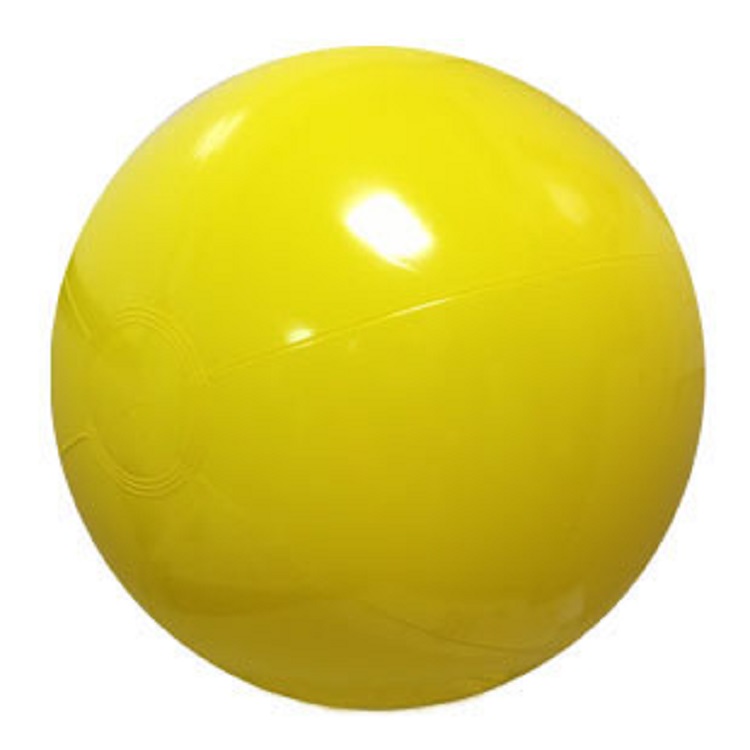 16" Inflatable Solid Yellow Beach Ball 1 16" Inflatable Solid Yellow Beach Ball 1