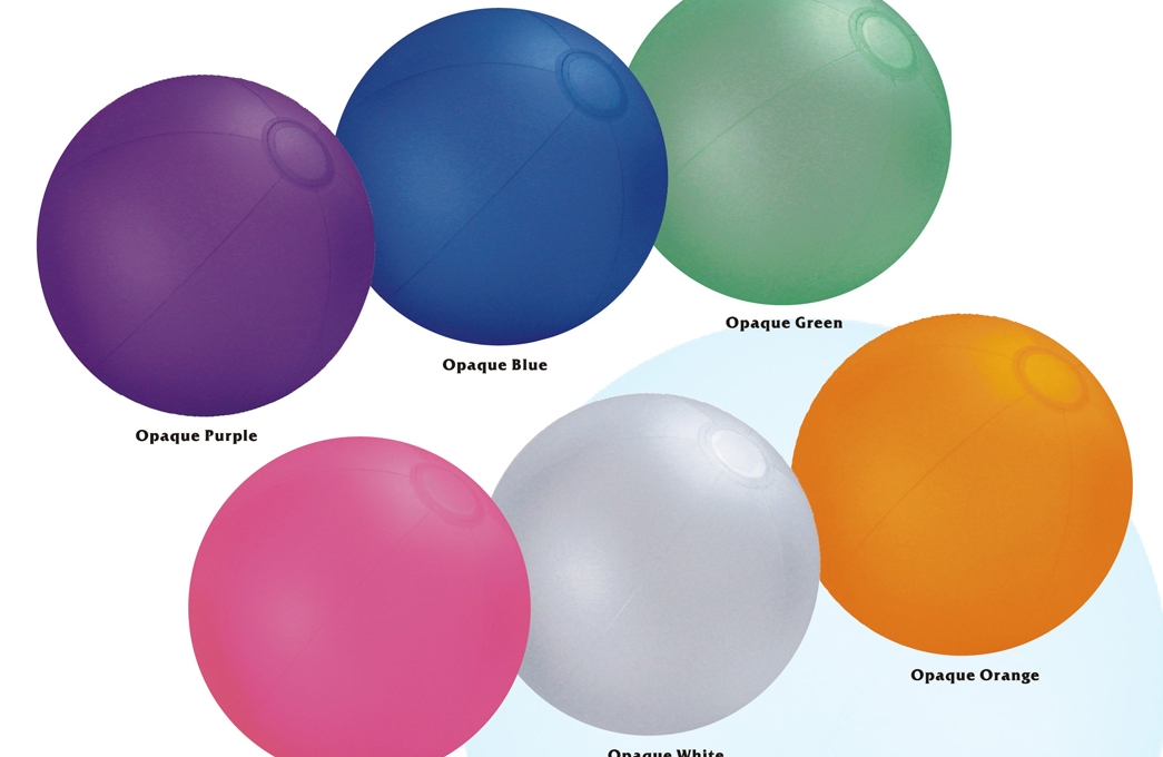 16" Inflatable Opaque Beach Ball 1
