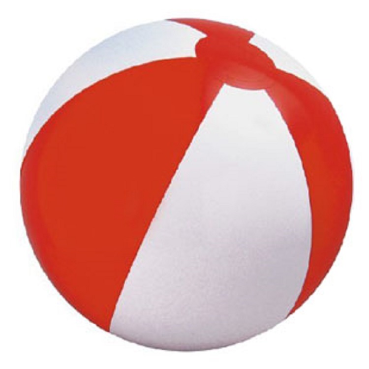 24" Inflatable Beach Ball (Red/White) 1 24" Inflatable Beach Ball (Red/White) 1