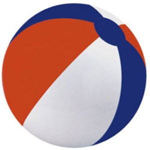20" Inflatable Beach Ball (Blue/Red/White) 1 20" Inflatable Beach Ball (Blue/Red/White) 1