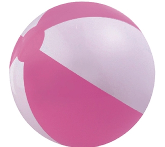 16" Inflatable Pink and White Beach Ball 1 16" Inflatable Pink and White Beach Ball 1