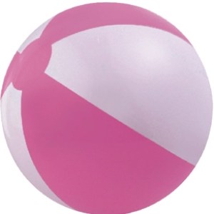 16" Inflatable Pink and White Beach Ball 1 16" Inflatable Pink and White Beach Ball 1
