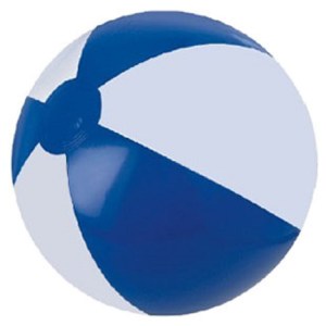 20" Alternating Blue and White Inflatable Beach Ball 1 20" Alternating Blue and White Inflatable Beach Ball 1