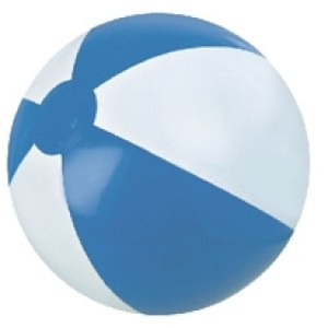 9" Alternating Light Blue and White Inflatable Beach Ball 1 9" Alternating Light Blue and White Inflatable Beach Ball 1