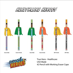PENCIL HEROES® - Healthcare - Unassembled Bulk Pack 1 PENCIL HEROES® - Healthcare - Unassembled Bulk Pack 1