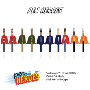 PEN HEROES™ with Cape - Hometown Series - (Bulk Packed - Unassembled) 1 PEN HEROES™ with Cape - Hometown Series - (Bulk Packed - Unassembled) 1