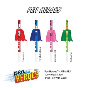 PEN HEROES™ with Cape - Pet Series - (Bulk Packed - Unassembled) 1 PEN HEROES™ with Cape - Pet Series - (Bulk Packed - Unassembled) 1