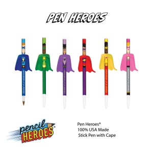 PEN HEROES™ with Cape (Individually Bagged - Unassembled) 1 PEN HEROES™ with Cape (Individually Bagged - Unassembled) 1