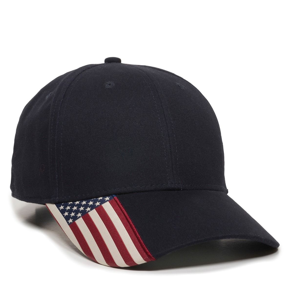 Brushed Twill Cap w/Flag Visor Insert 1