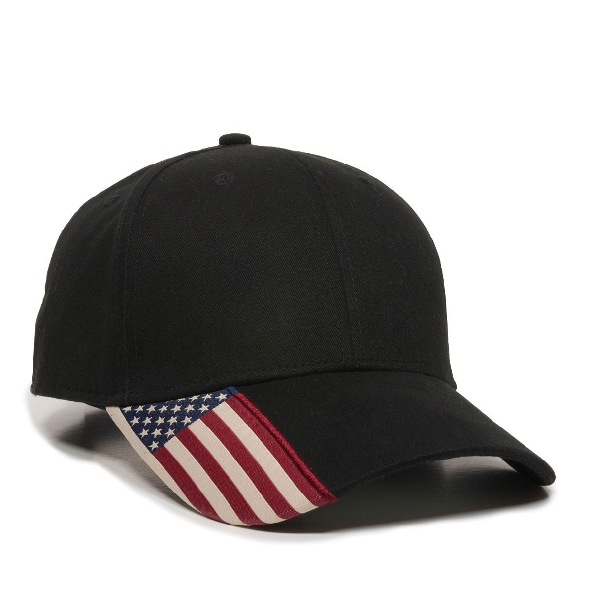 Brushed Twill Cap w/Flag Visor Insert 1