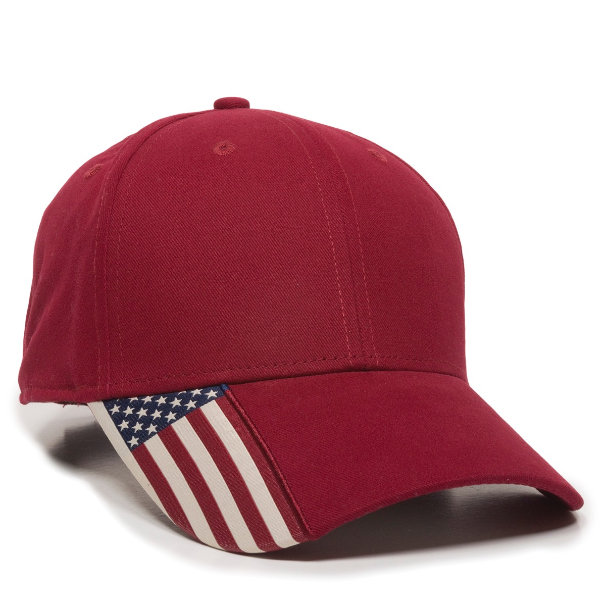 Brushed Twill Cap w/Flag Visor Insert 1