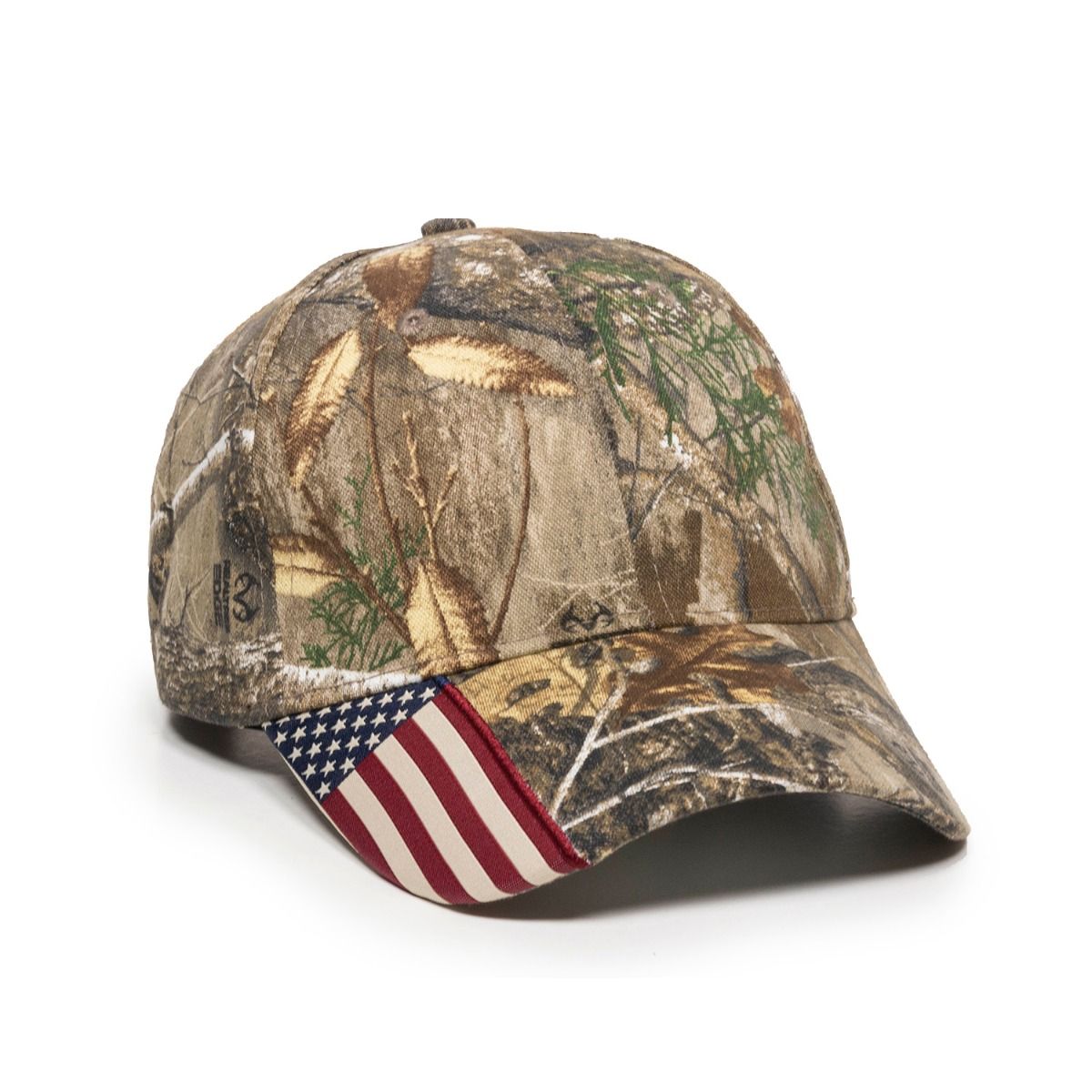 Structured Cap w/Camo Flag Visor Insert 2