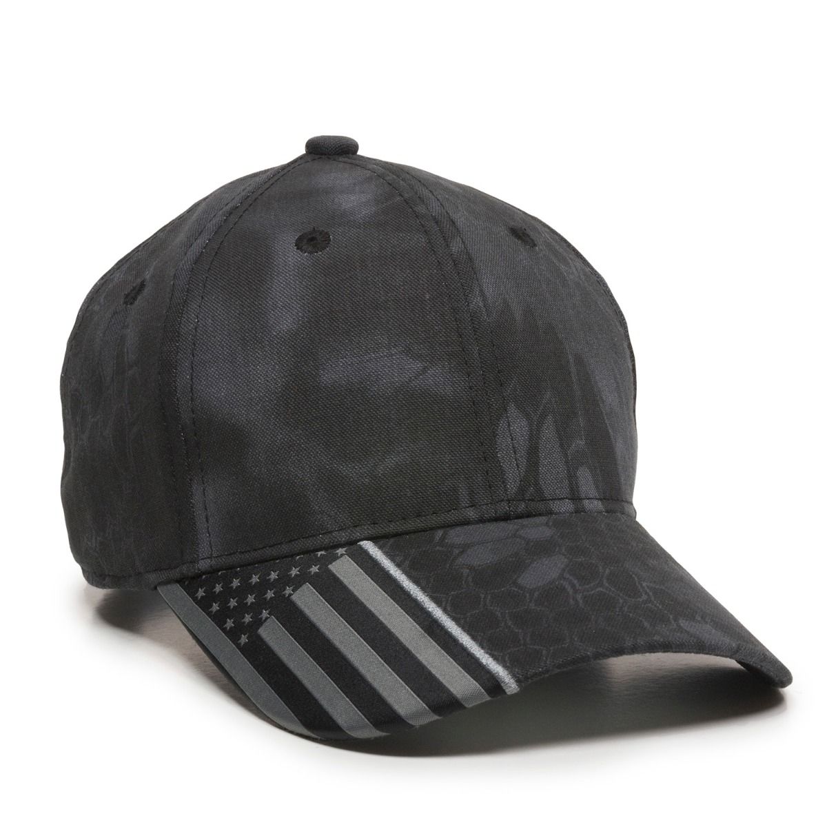 Structured Cap w/Camo Flag Visor Insert 2