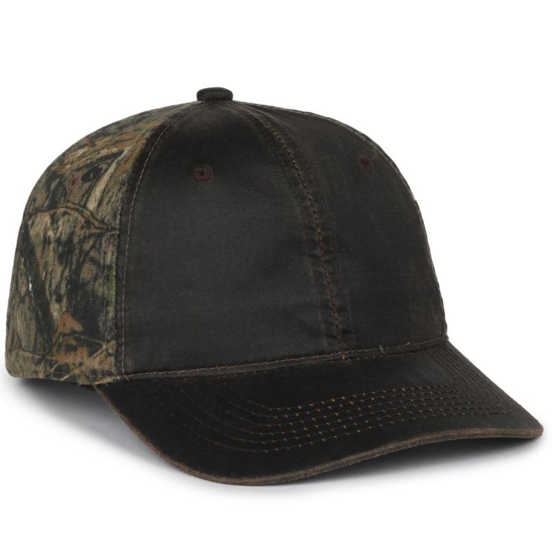 Weathered Cotton Cap w/Camo Back 2 Weathered Cotton Cap w/Camo Back 2