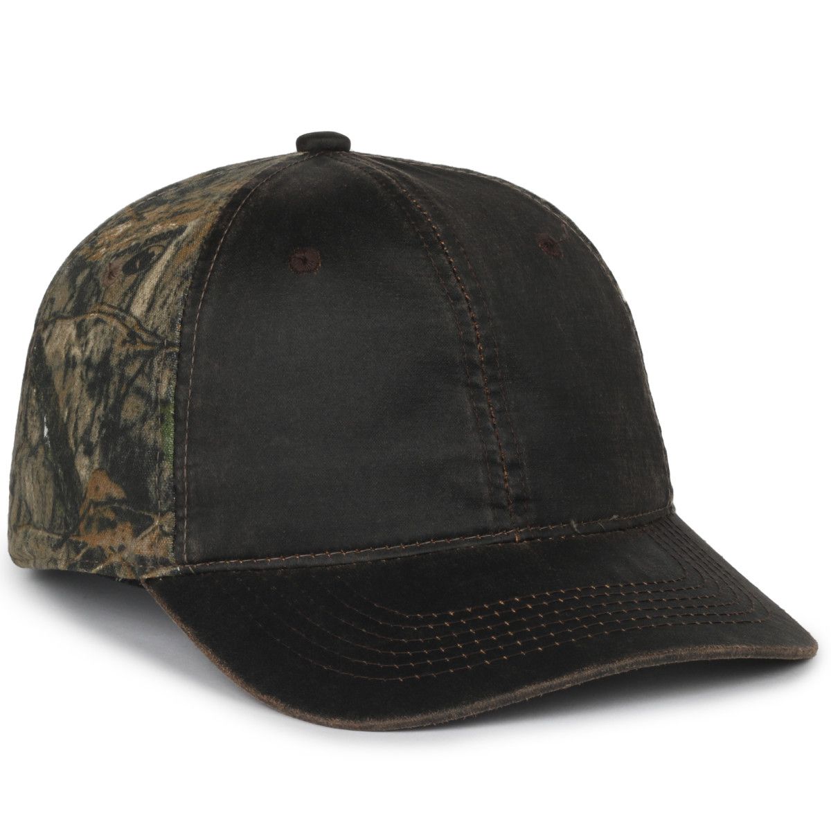 Weathered Cotton Cap w/Camo Back 2