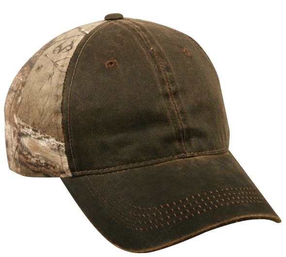 Weathered Cotton Cap w/Camo Back 2