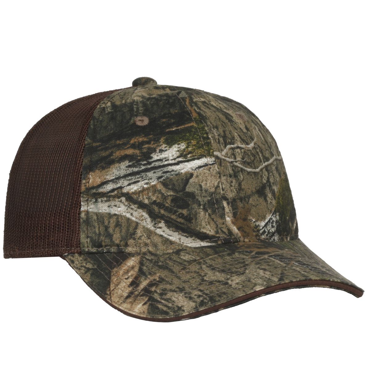 Washed Camo Cap w/Contrasting Mesh Back 1