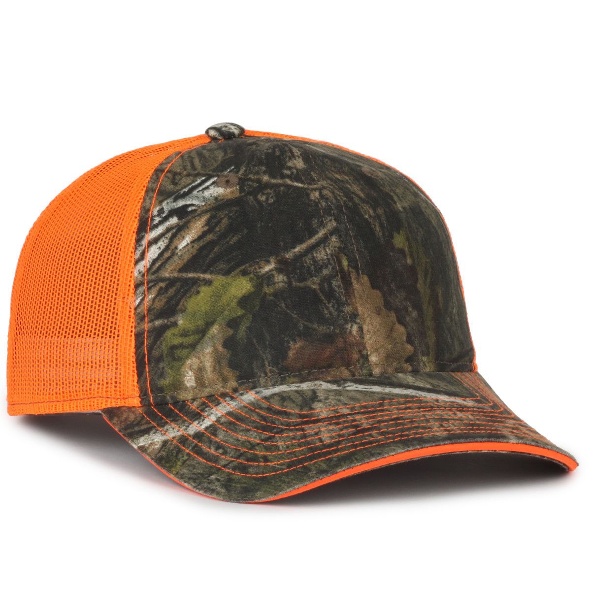 Washed Camo Cap w/Contrasting Mesh Back 1