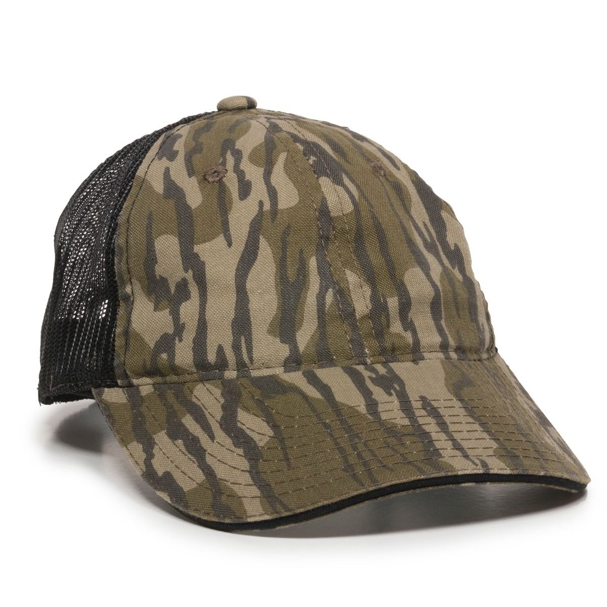 Washed Camo Cap w/Contrasting Mesh Back 1